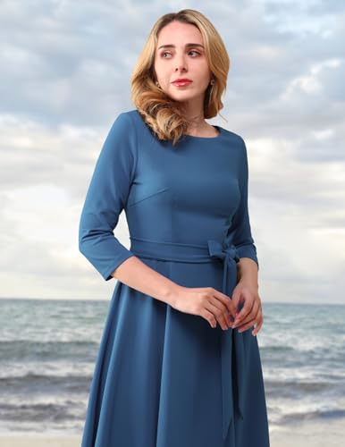 DRESSTELLS Vintage 3/4 Sleeve FormalWedding Guest Dress, Spring 2025