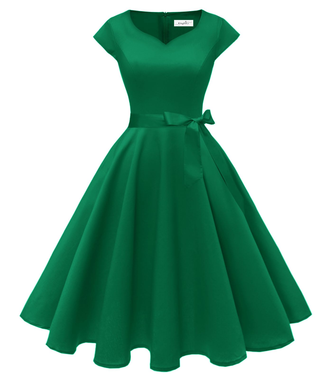 Kingfancy Women's 1950s Vintage Swing Cocktail Dress