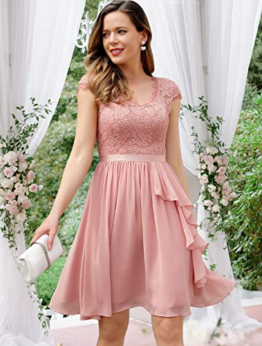 Floral Women's Bridesmaid Dress for Weddings & Homecomings