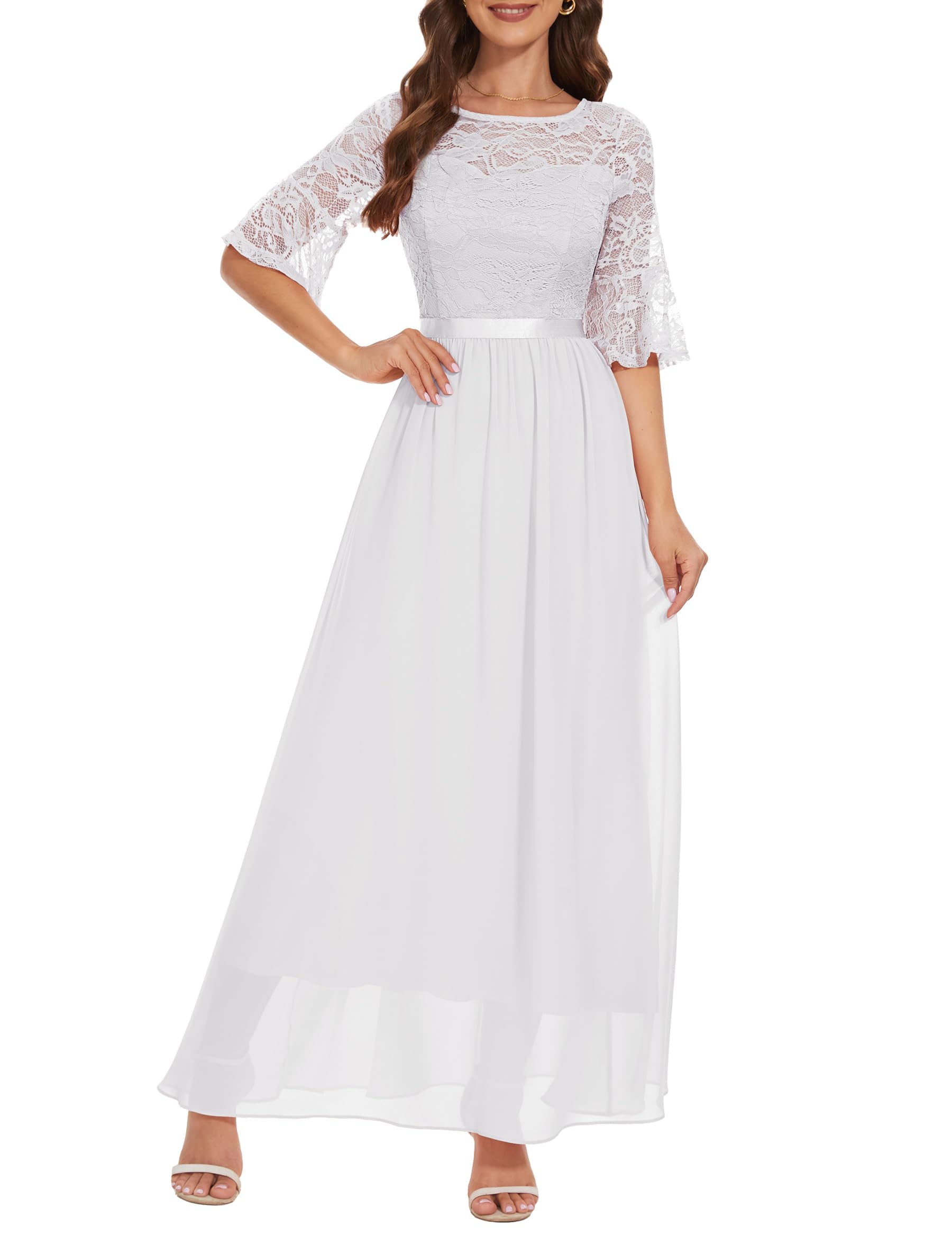 Wedtrend Floral Lace Prom Dress for Teens