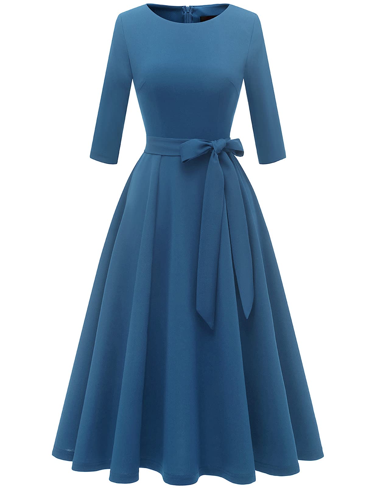 DRESSTELLS Vintage 3/4 Sleeve FormalWedding Guest Dress, Spring 2025
