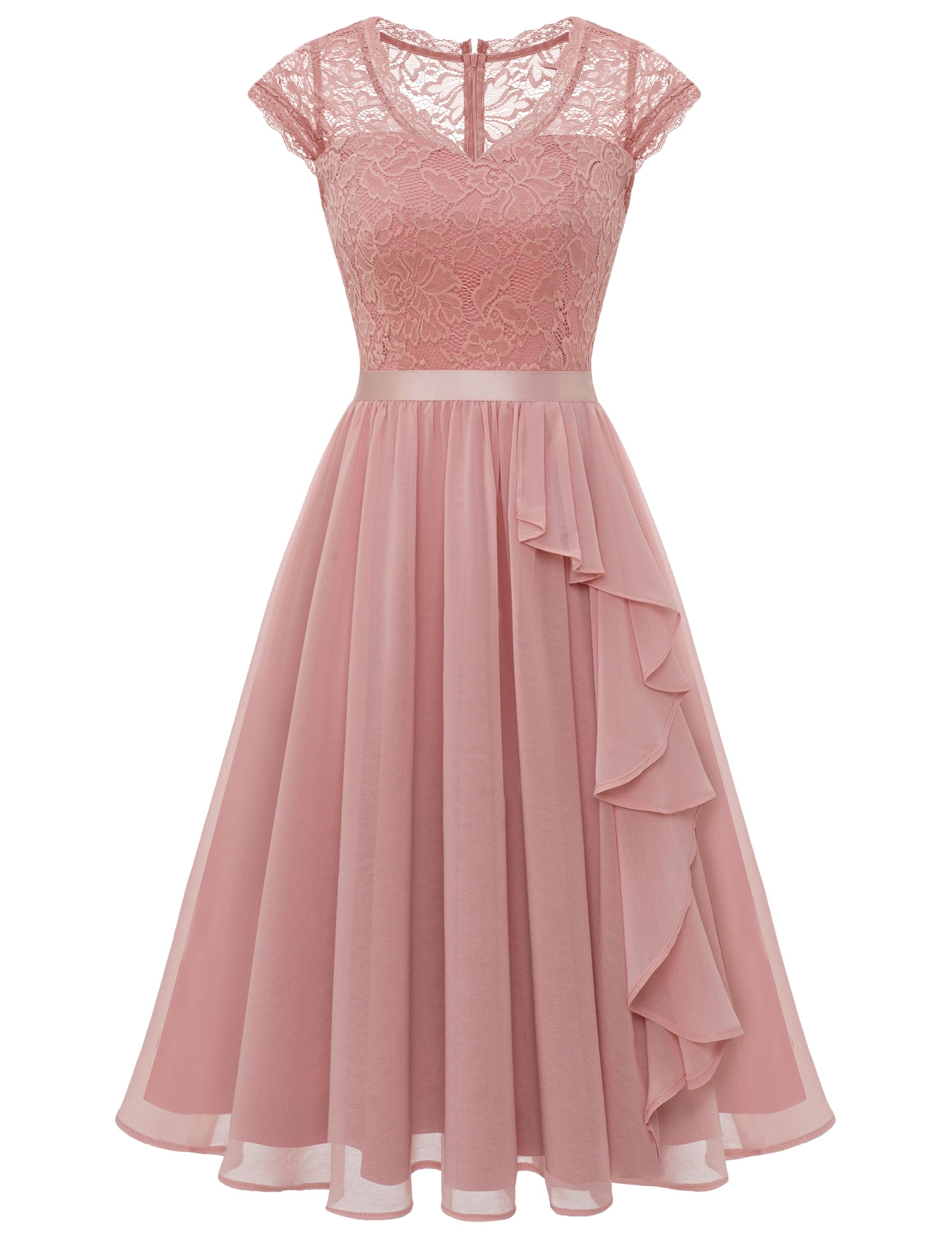 Floral Women's Bridesmaid Dress for Weddings & Homecomings